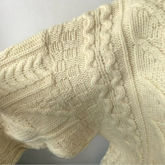 v i n t a g e :: Irish Wool Aran Fisherman Cable Knit Sweater - Picture 3 of 9